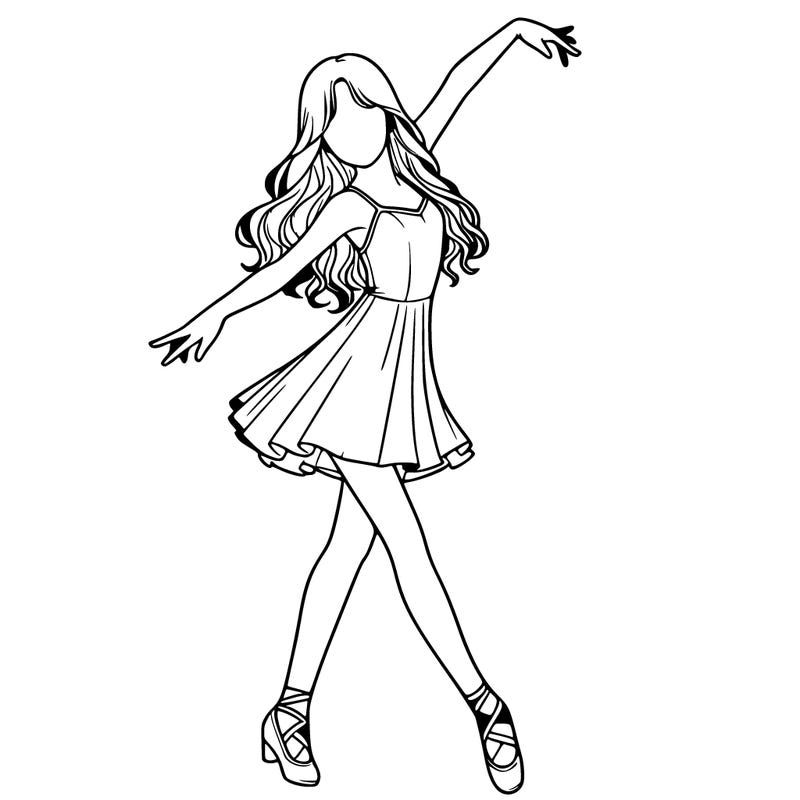 realistic girl, dance