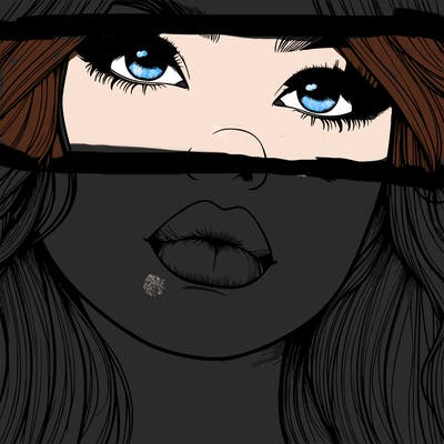 really realistic girl with lips