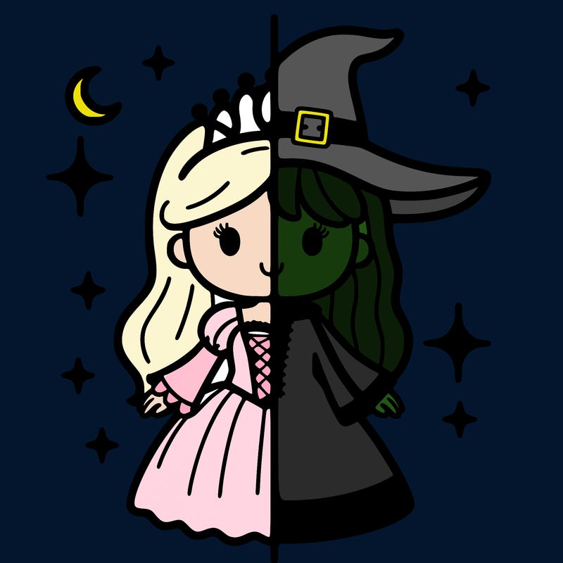 split princess and witch