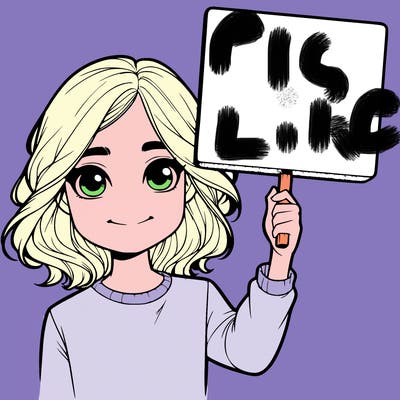 realistic girl holding up a sign