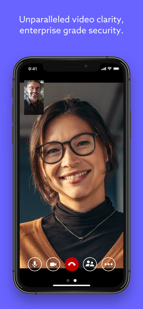 Lifesize app interface featuring a high-definition video conference call.