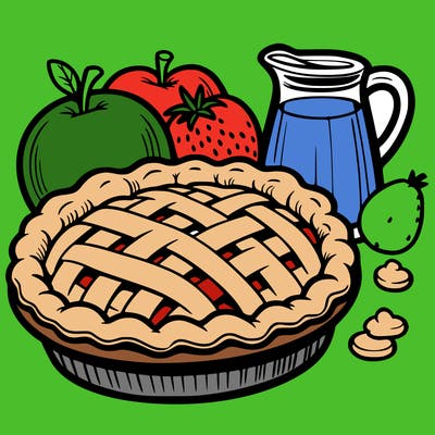a pie of food
