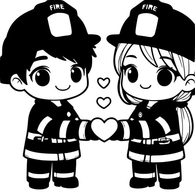 firefighter couple all boy girl who love each other