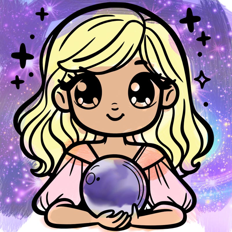 girl with a crystal ball