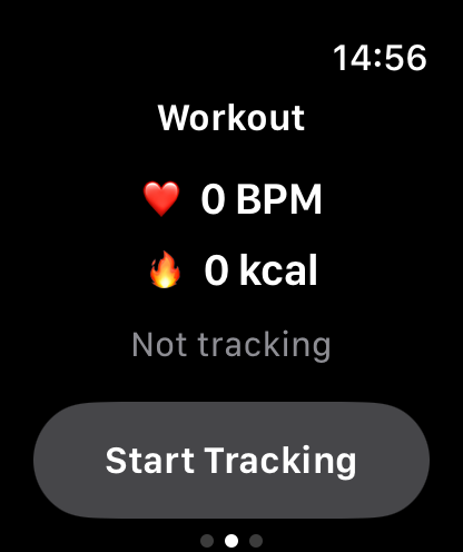 Badminton Score Tracking - apple watch interface showing badminton workout tracking for heart rate and calories