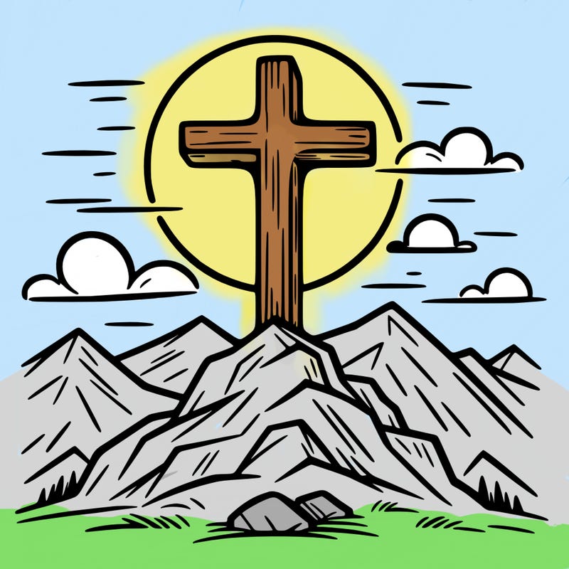 cross on a mountain