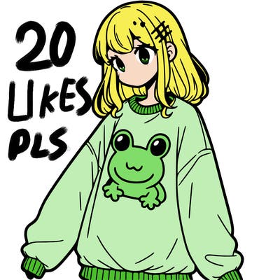 girl wearing frogging sweatshirt