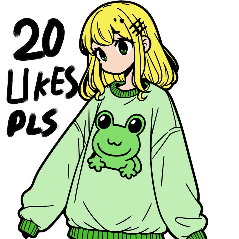 girl wearing frogging sweatshirt