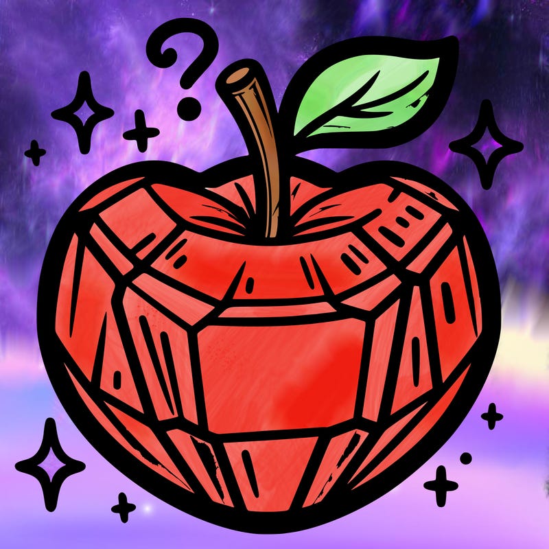 very shiny crystal apple
