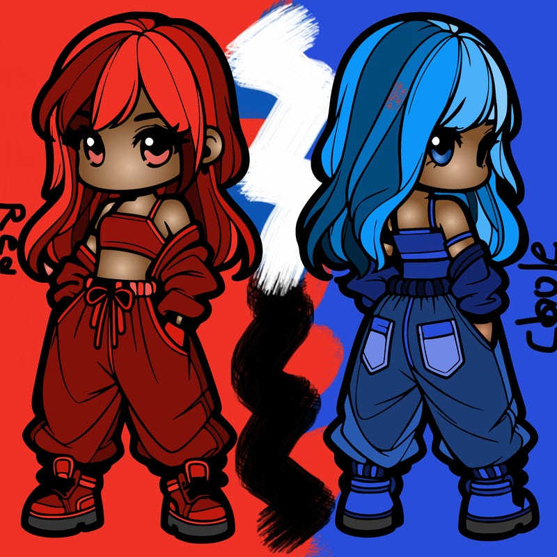 girl in crop top and baggy pants