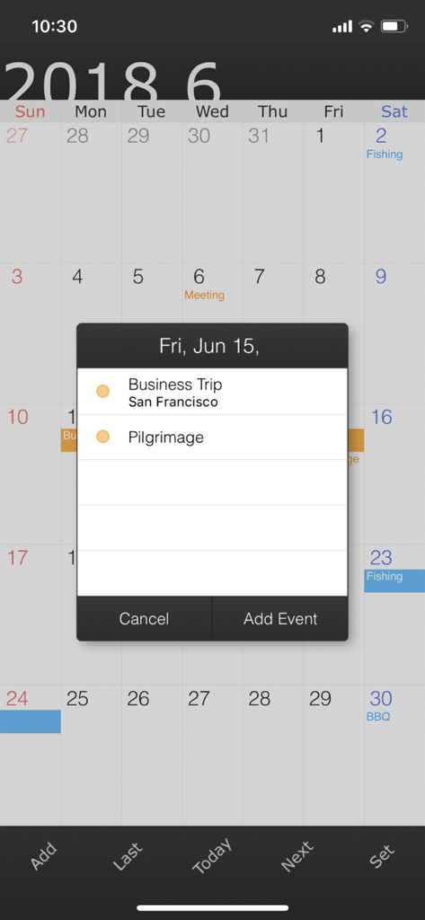 Twincle - Twincle app interface showing a minimalist monthly calendar view with a pop-up window displaying scheduled events for a specific day