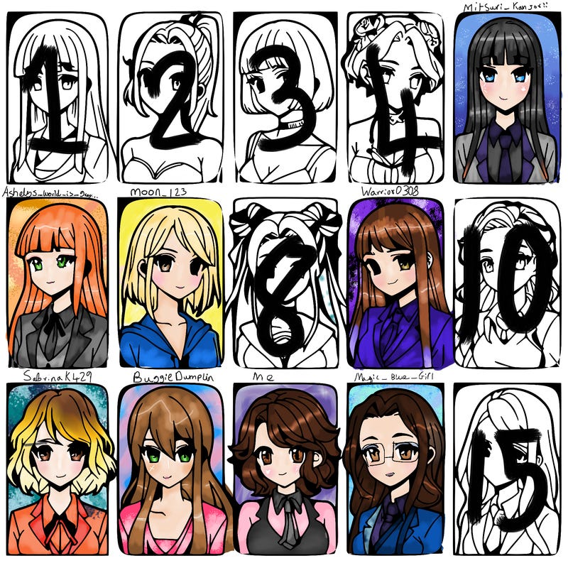 girls that look diffrent anime