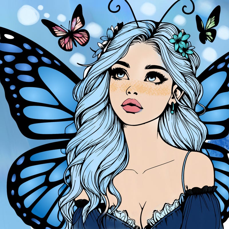butterfly fairy realistic girl