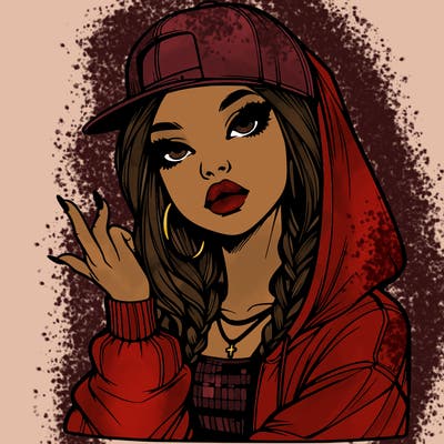 realistic hip hop girl