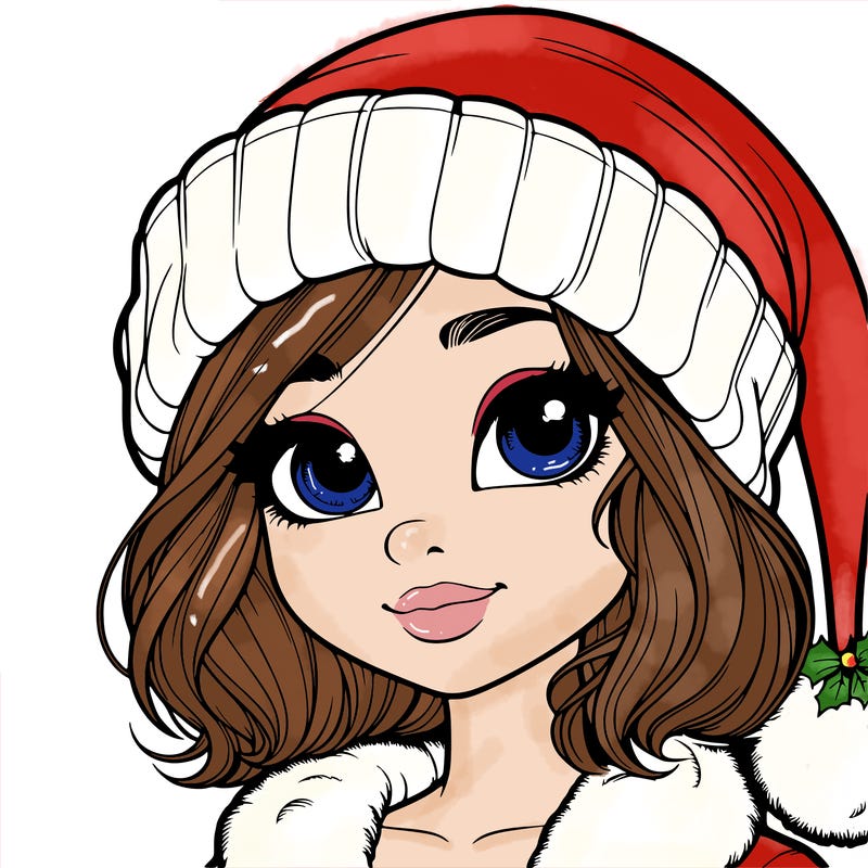 realistic christmas girl