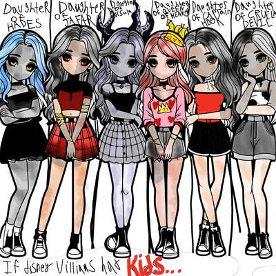 a group of girls realistic