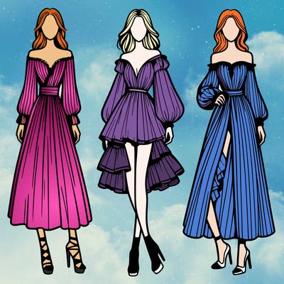 fashion models dresses