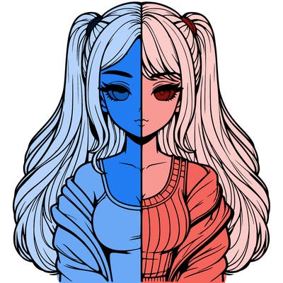 realistic girl split