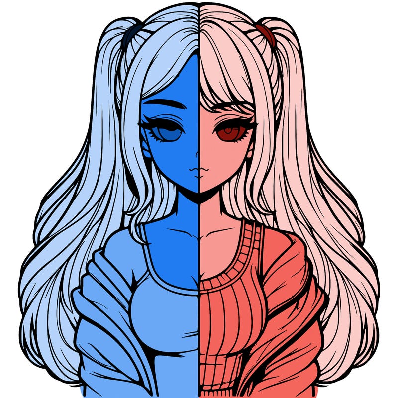 realistic girl split