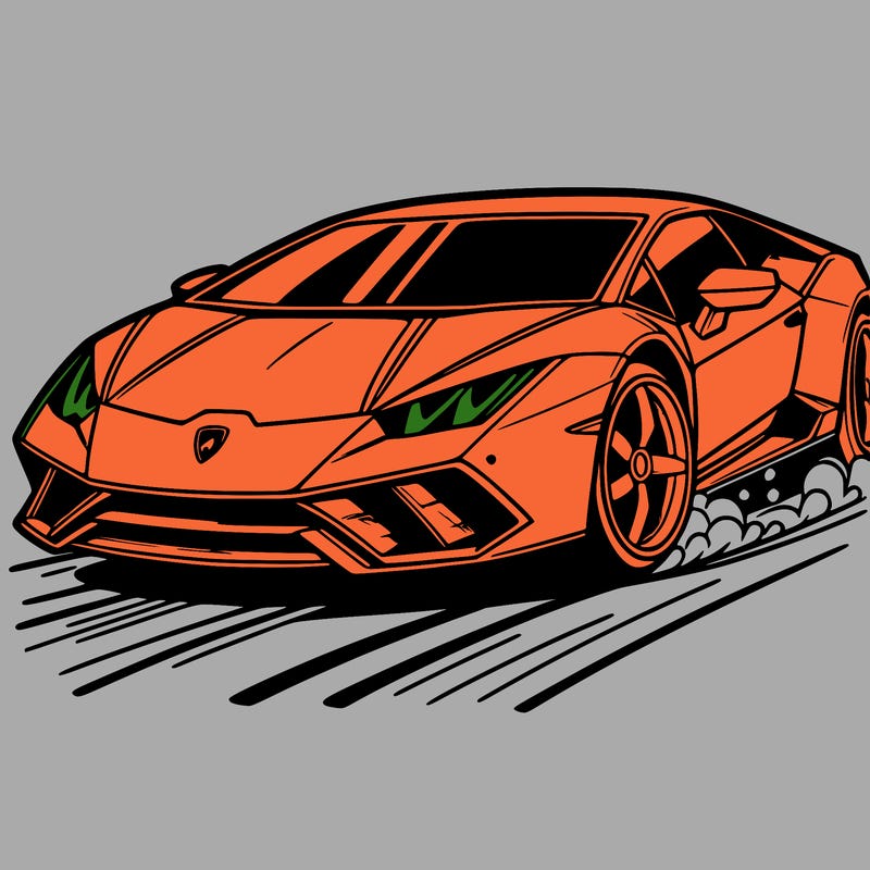 car driving by lamborghini