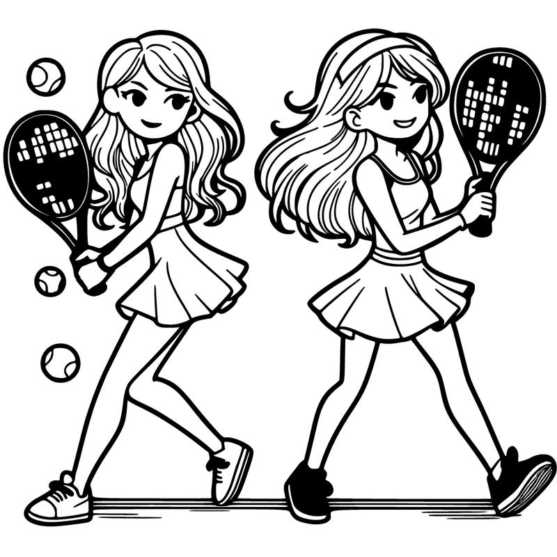 women playing tennis