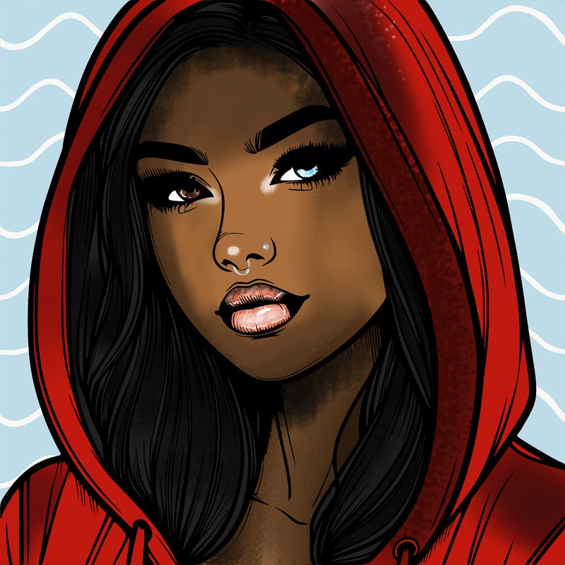 realistic beautiful woman with hoodie