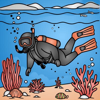 scuba diverse in the ocean