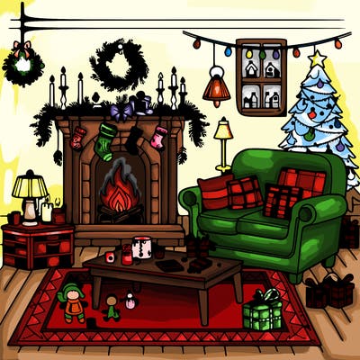 christmas livingroom