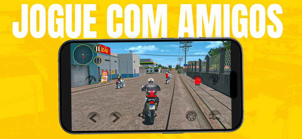 Multiplayer motorcycle riding in the Projeto Grau mobile game