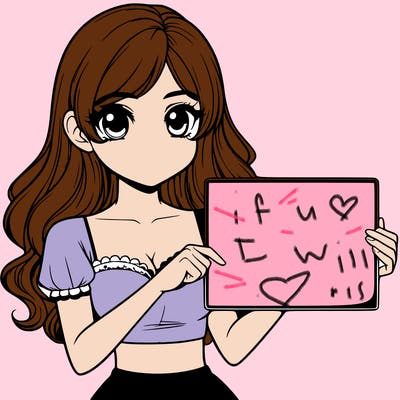 realistic pretty girl holding blank sign