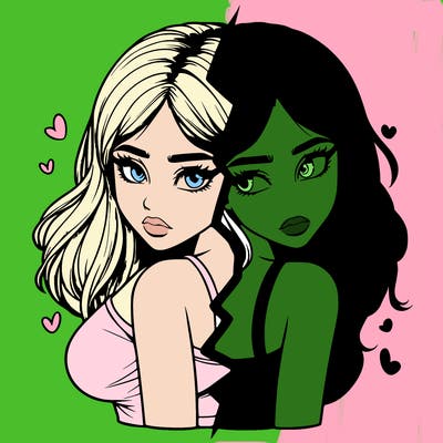 realistic girl split