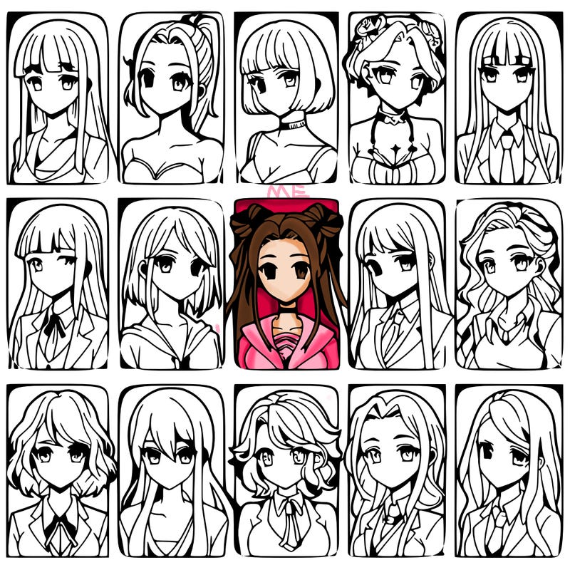 girls that look diffrent anime