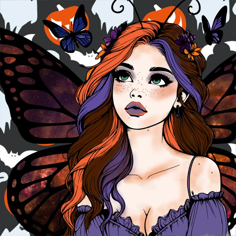butterfly fairy realistic girl