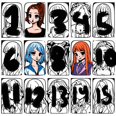 girls that look diffrent anime