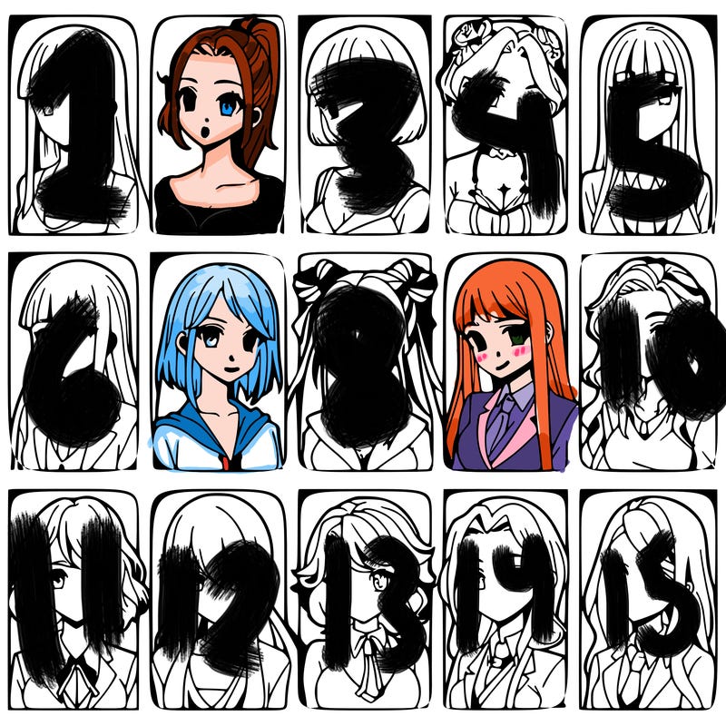 girls that look diffrent anime