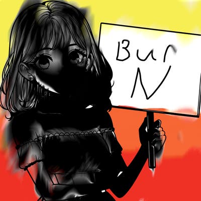 realistic pretty girl holding blank sign