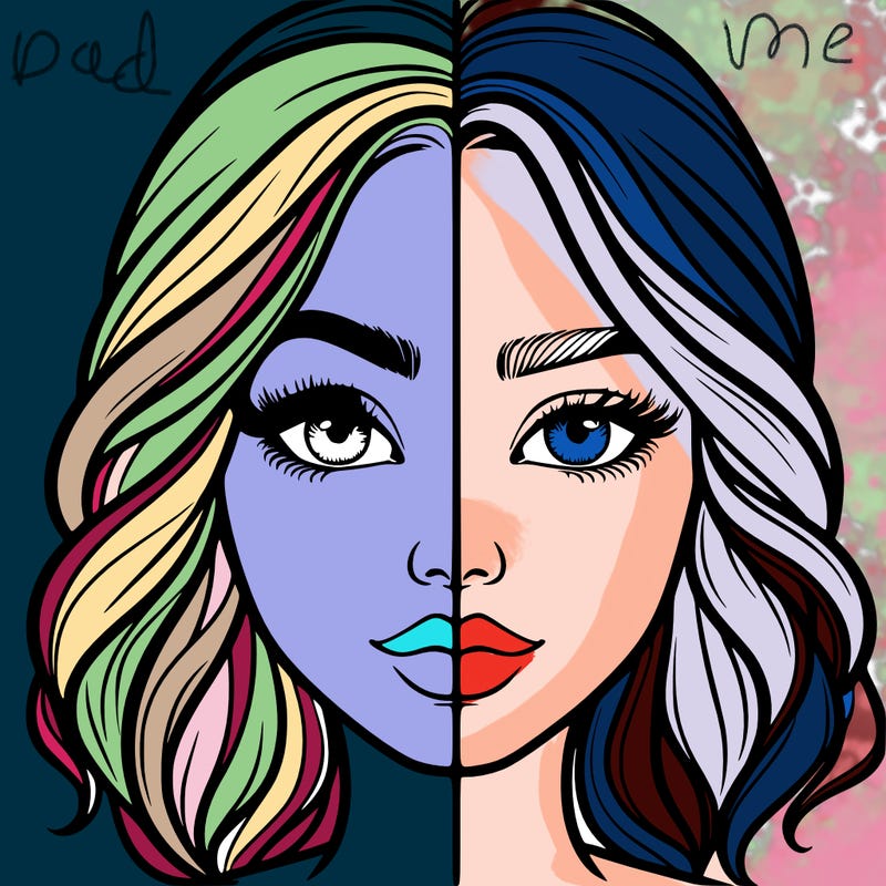 realistic girl split half