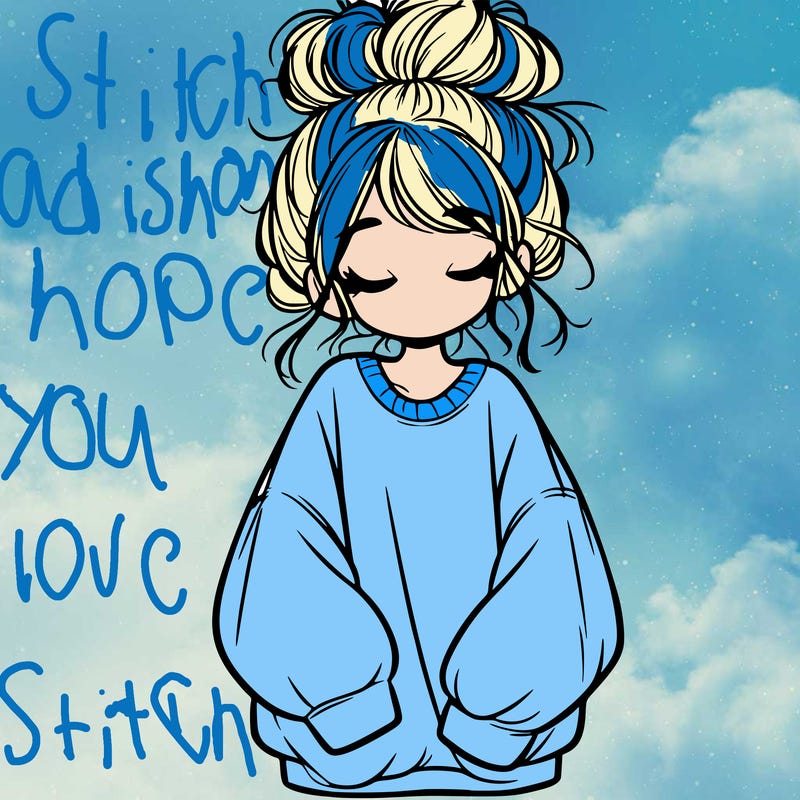 girl with baggy sweatshirt and messy bun