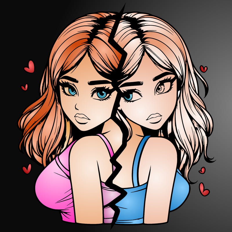 realistic girl split