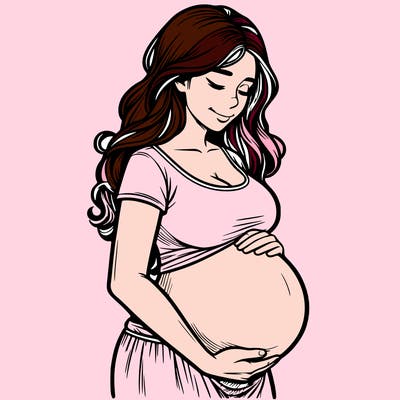 woman heavily pregnant realistic