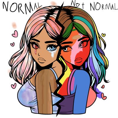 realistic girl split