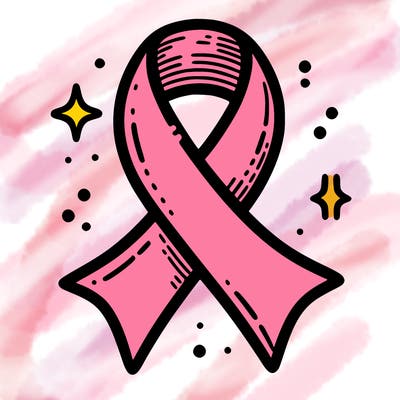 ribbon symbol of national breast cancer awareness month