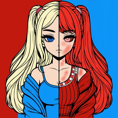 realistic girl split