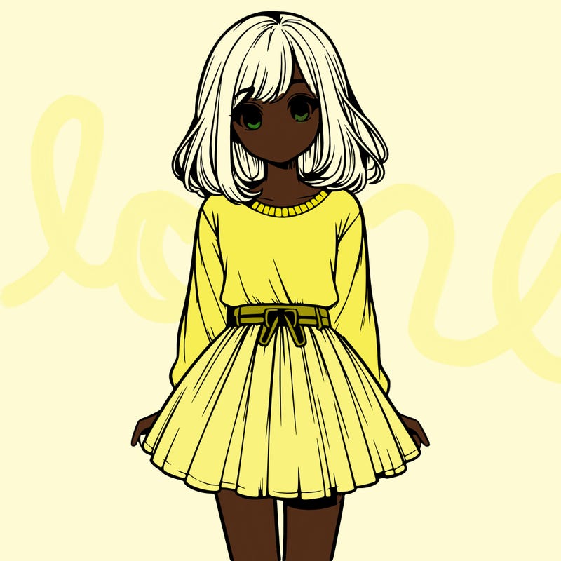 realistic girl with a skirt on