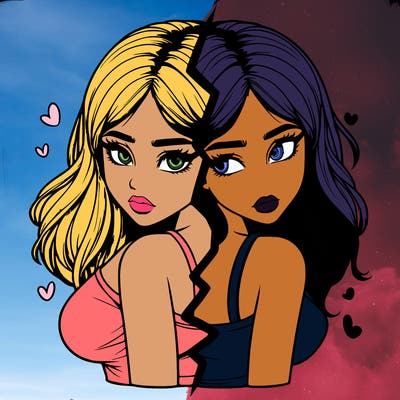 realistic girl split