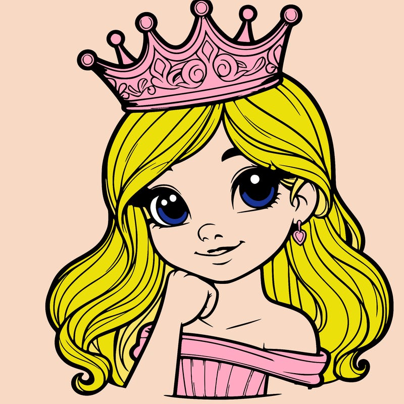a realistic princess with a realistic crown