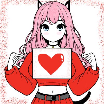 girl holding a blank sign in a long sleeve crop top