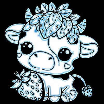 cute strawberry cow