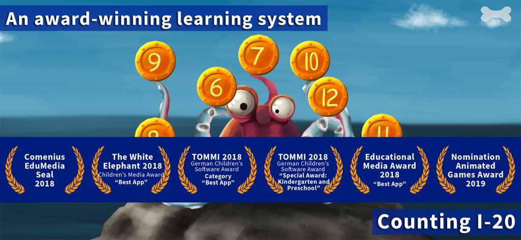 Award winning Lazuli math app counting game for children