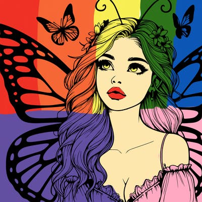 butterfly fairy realistic girl